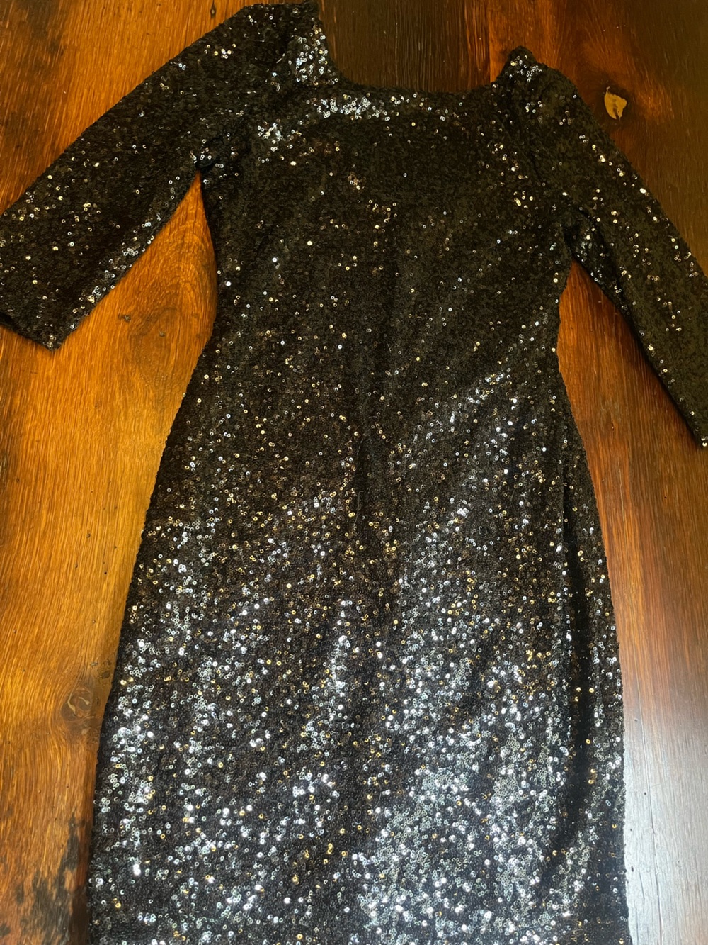Ruby Rox Black Sequin Size Small 3/4 Sleeve Dress